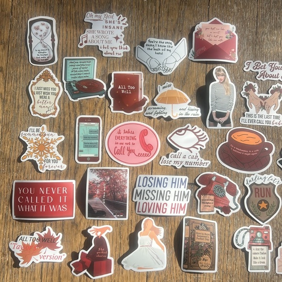 Taylor Swift Vinyl Sticker Lot - 30 Stickers - Picture 2 of 3
